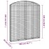 Cesta gaviones forma arco hierro galvanizado 200x30x220/240