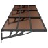 Marquesina de puerta policarbonato negro 358,5x90