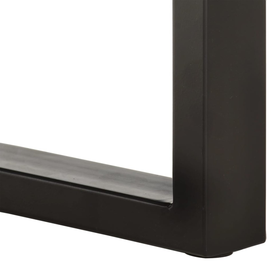 Banco con borde irregular madera maciza de acacia y acero