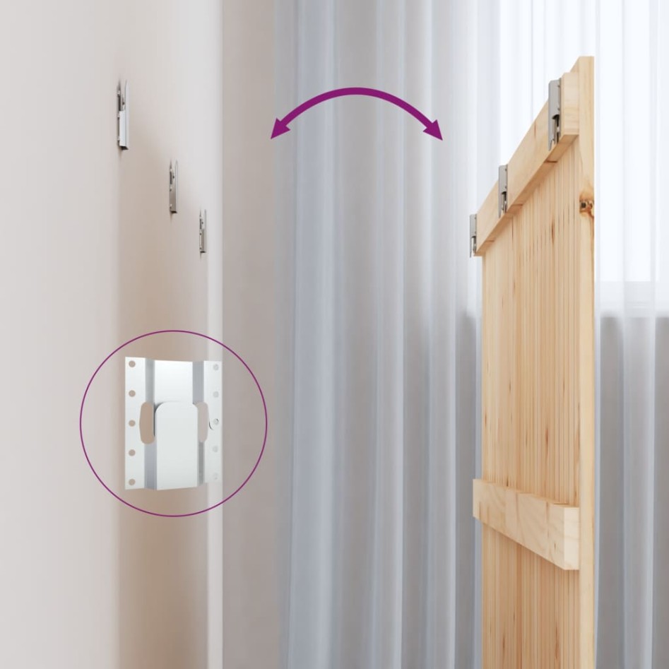 Cabecero de cama de pared madera maciza de pino 185x3x90