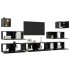 Set de muebles de salón TV 7 piezas madera ingeniería