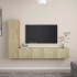 Juego de muebles de salón 4 piezas roble