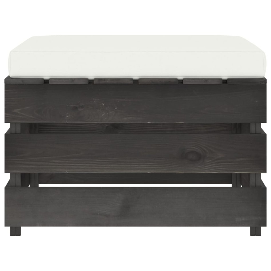 Muebles de jardín 3 piezas con cojines madera impregnada