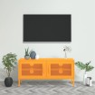 Mueble para TV de acero amarillo mostaza 105x35x50 cm