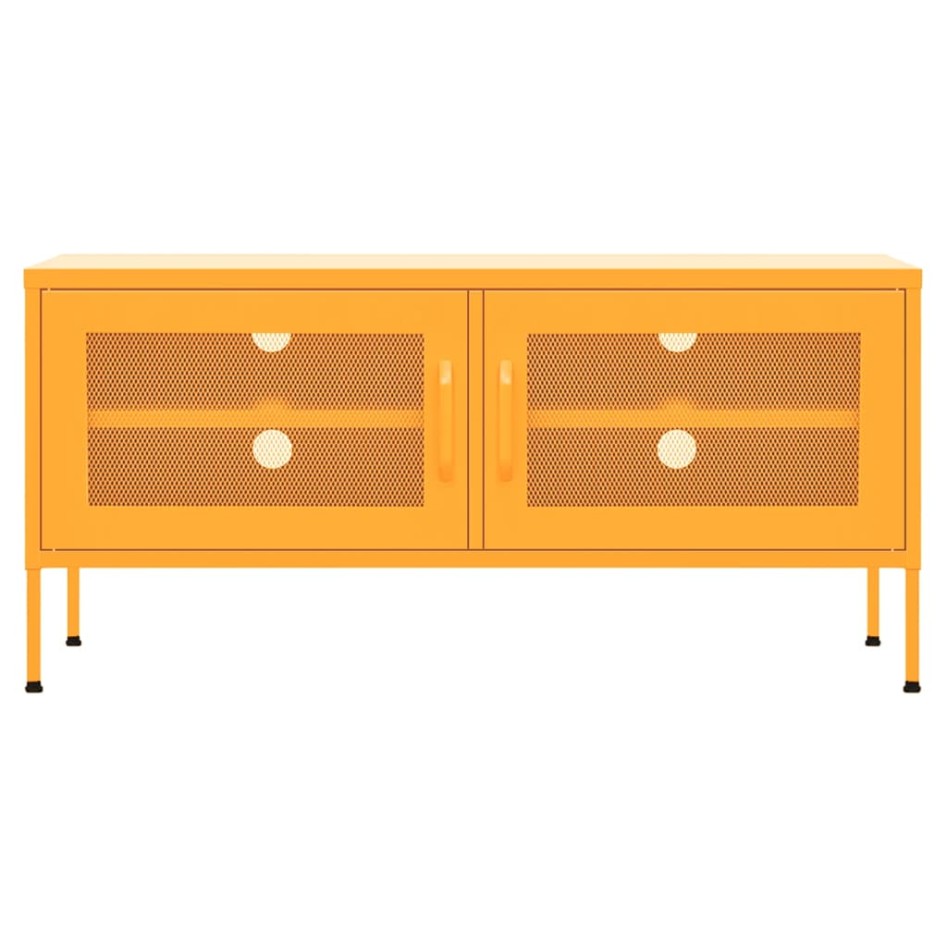Mueble para TV de acero amarillo mostaza 105x35x50