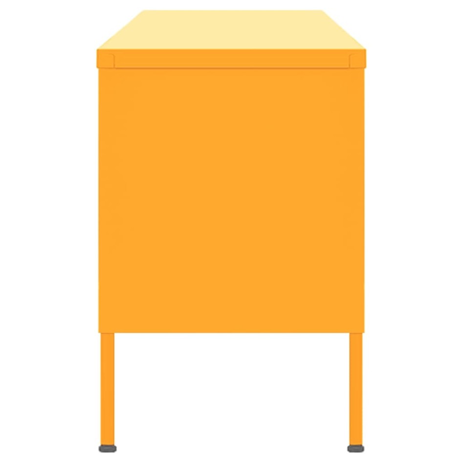 Mueble para TV de acero amarillo mostaza 105x35x50