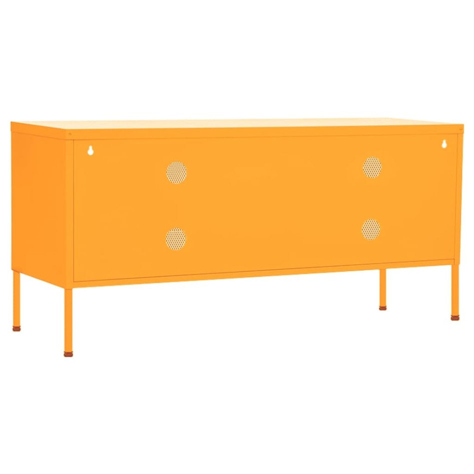 Mueble para TV de acero amarillo mostaza 105x35x50
