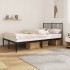 Estructura cama sin colchón con cabecero metal negro 120x190