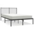 Estructura cama sin colchón con cabecero metal negro 120x190
