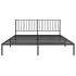 Estructura cama sin colchón con cabecero metal negro 180x200