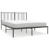 Estructura cama sin colchón con cabecero metal negro 135x190