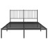 Estructura cama sin colchón con cabecero metal negro 135x190