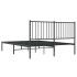 Estructura cama sin colchón con cabecero metal negro 135x190