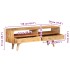 Mueble de TV madera maciza de mango 110x30x41