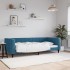 Sofá cama sin colchón terciopelo azul 90x200