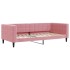 Sofá cama sin colchón terciopelo rosa 90x200