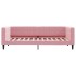 Sofá cama sin colchón terciopelo rosa 90x200
