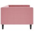 Sofá cama sin colchón terciopelo rosa 90x200