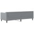 Sofá cama sin colchón tela gris claro 80x200