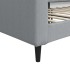 Sofá cama sin colchón tela gris claro 80x200