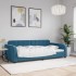 Sofá cama sin colchón terciopelo azul 100x200
