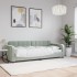 Sofá cama sin colchón terciopelo gris claro 80x200