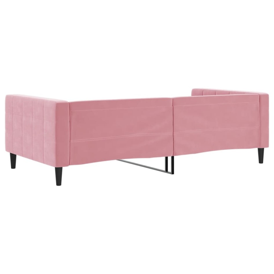 Sofá cama terciopelo rosa 100x200