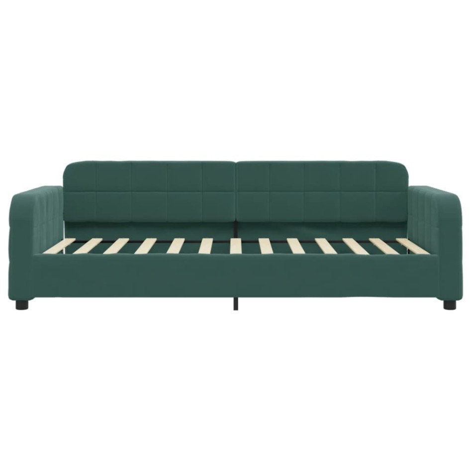 Sofá cama sin colchón terciopelo verde oscuro 80x200
