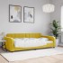 Sofá cama sin colchón terciopelo amarillo 100x200