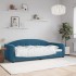 Sofá cama sin colchón terciopelo azul 90x200