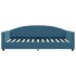 Sofá cama sin colchón terciopelo azul 90x200