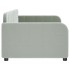 Sofá cama sin colchón terciopelo gris claro 90x200