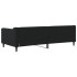 Sofá cama sin colchón tela negro 90x200