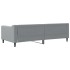 Sofá cama sin colchón tela gris claro 90x200