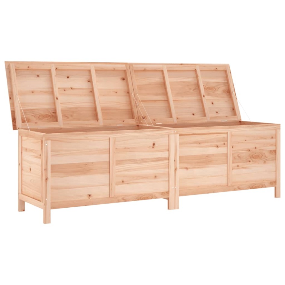 Arcón de jardín madera maciza abeto 198,5x50x56,5