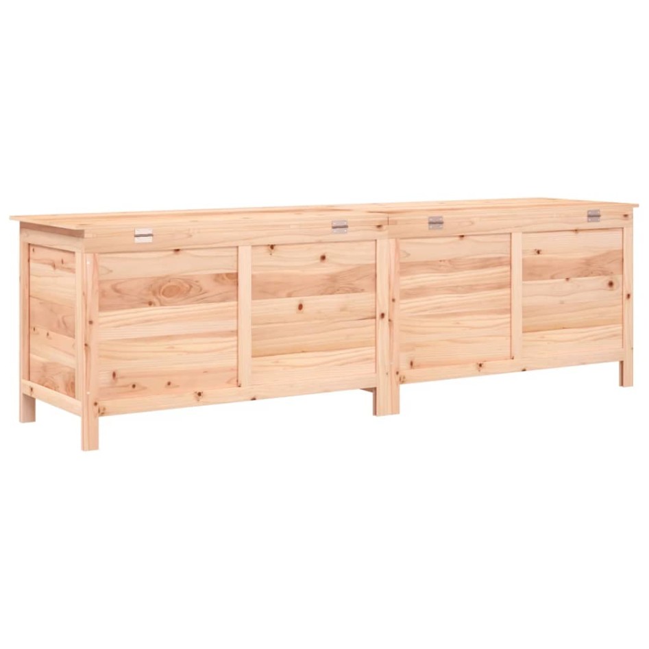 Arcón de jardín madera maciza abeto 198,5x50x56,5