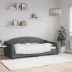 Sofá cama sin colchón tela gris oscuro 90x190 cm
