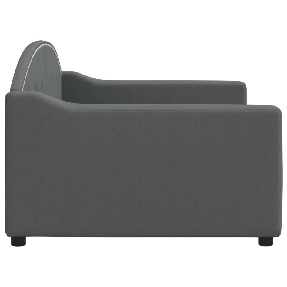 Sofá cama sin colchón tela gris oscuro 90x190