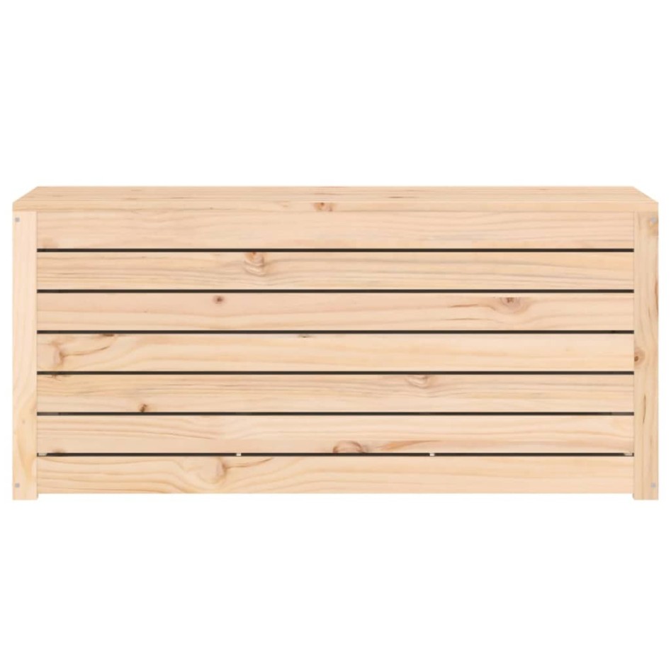 Baúl de jardín madera maciza de pino 101x50,5x46,5