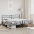 Estructura cama sin colchón con estribo metal negro 180x200