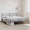 Estructura cama sin colchón con estribo metal negro 180x200 cm