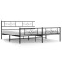Estructura cama sin colchón con estribo metal negro 180x200