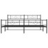 Estructura cama sin colchón con estribo metal negro 180x200