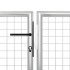 Puerta de jardín de acero plateado 500x75