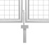 Puerta de jardín de acero plateado 500x75
