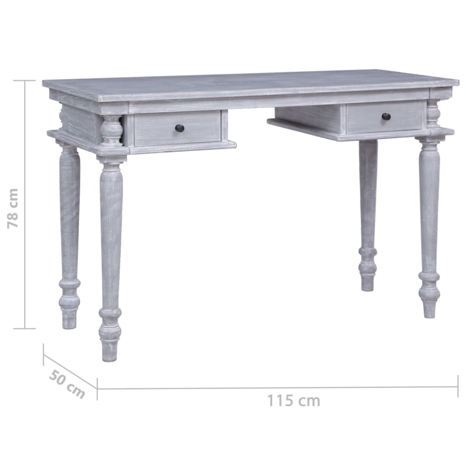 Escritorio de madera maciza de caoba 115x50x78