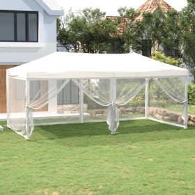 Carpa para fiestas plegable con paredes laterales blanca 3x6