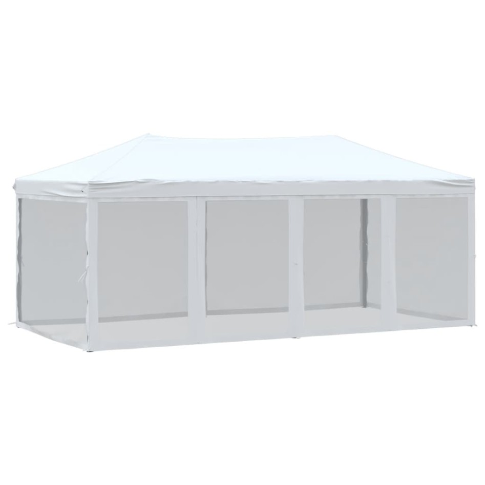 Carpa para fiestas plegable con paredes laterales blanca 3x6