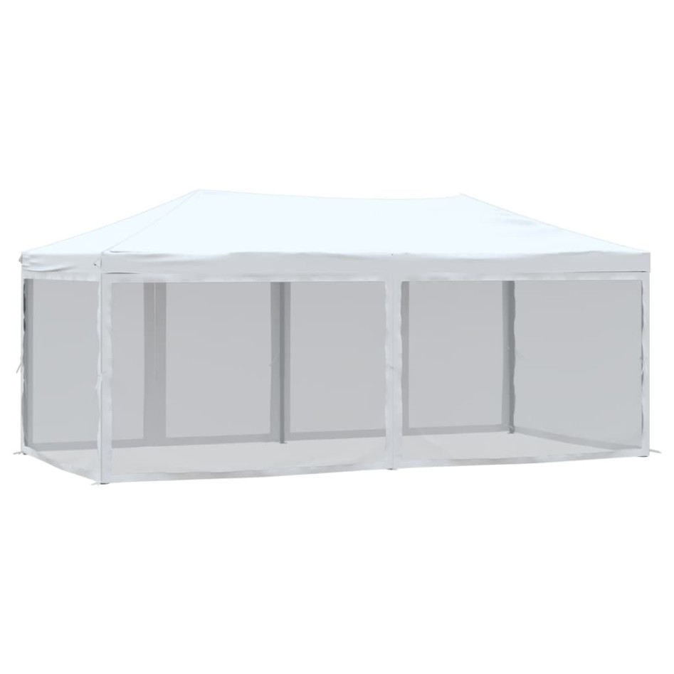 Carpa para fiestas plegable con paredes laterales blanca 3x6