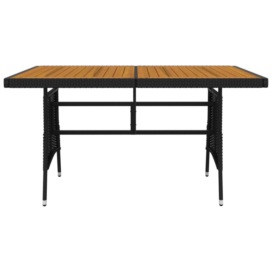 Juego de comedor de jardín 5 piezas ratán sintético